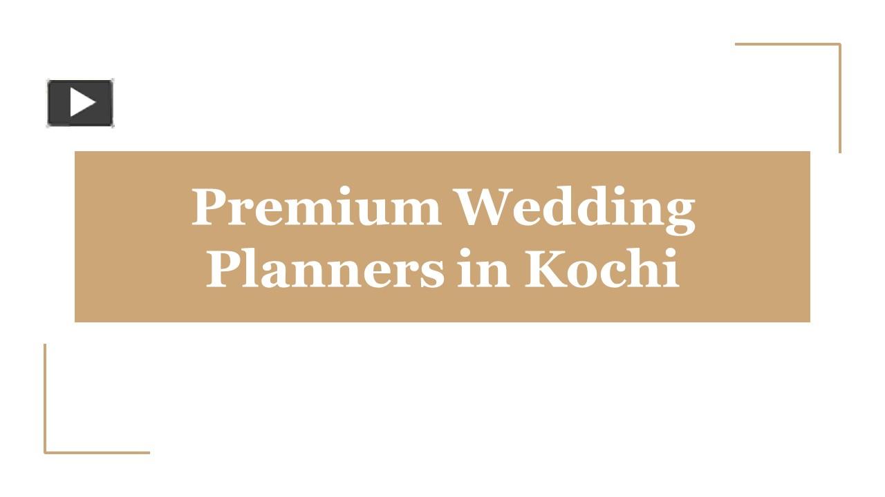 PPT Premium Wedding Planners in Kochi PowerPoint presentation free