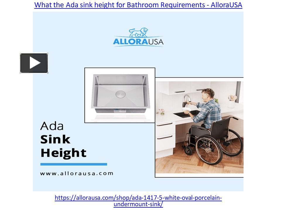 PPT What is the Ada sink height for Bathroom Requirements AlloraUSA