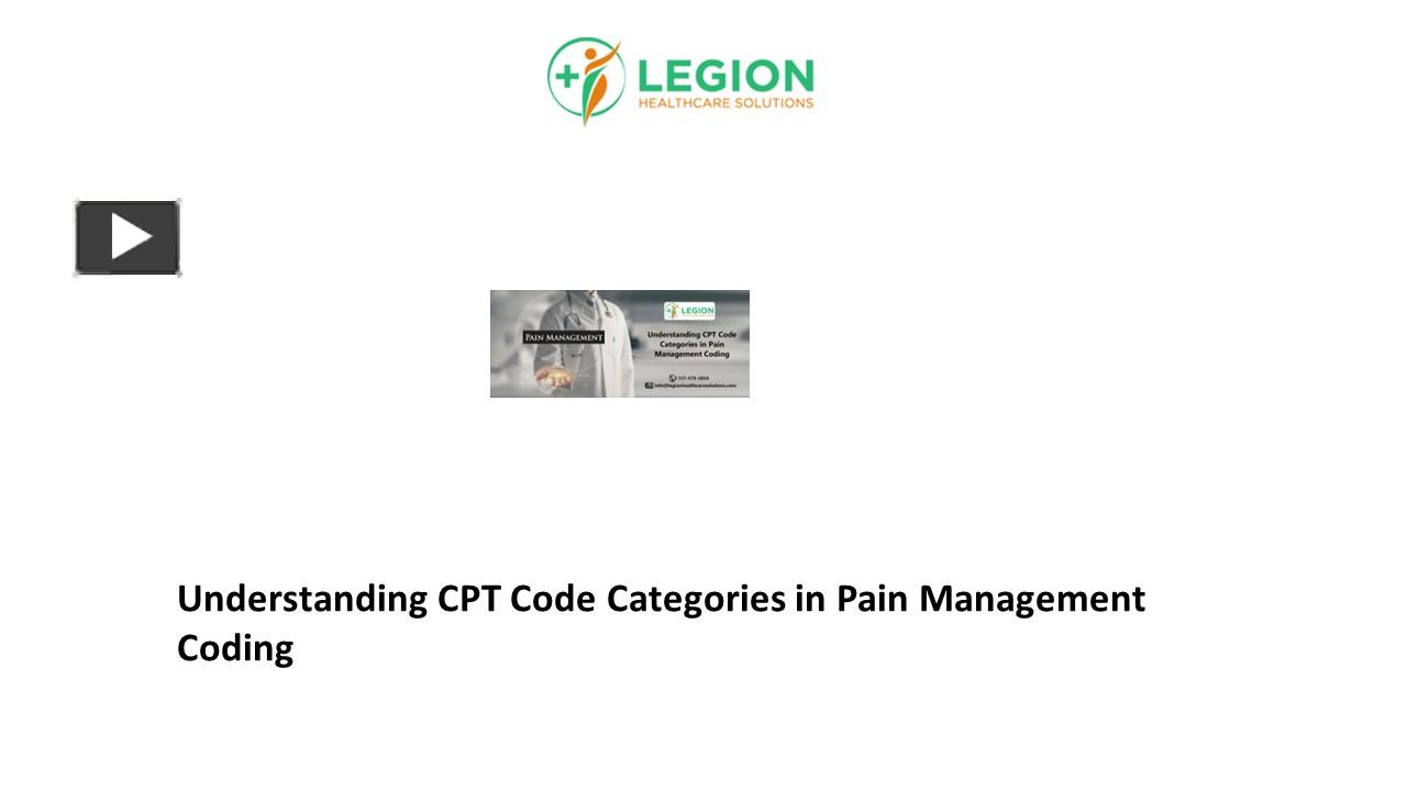 PPT Understanding CPT Code Categories in Pain Management Coding