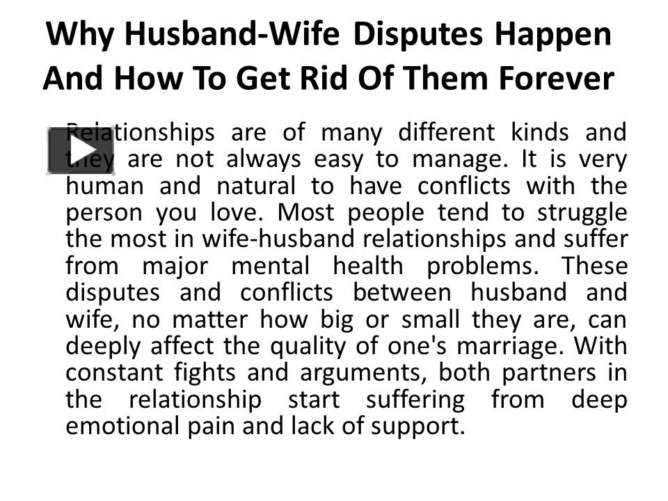 PPT Why HusbandWife Disputes Happen And How To Get Rid Of Them