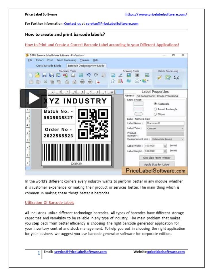 PPT How to Print and Create a Correct Barcode Label according to your