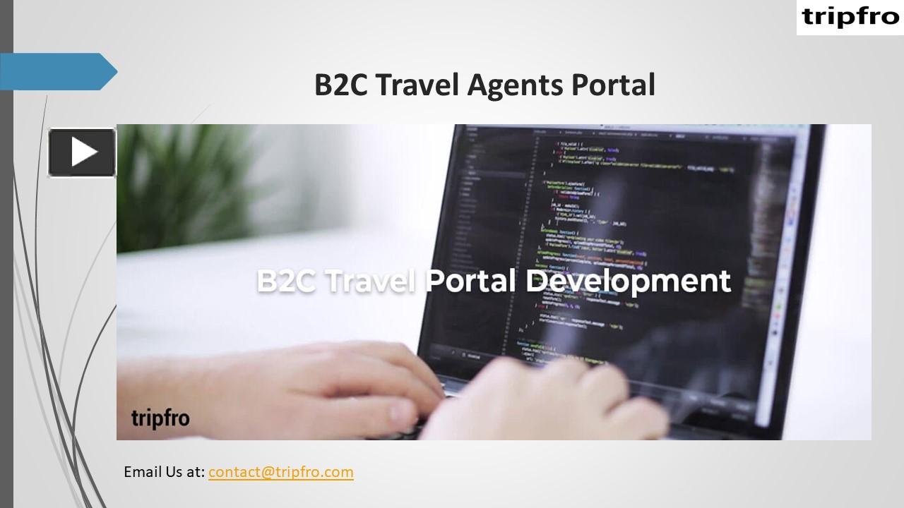 PPT B2C Travel Agents Portal PowerPoint presentation free to