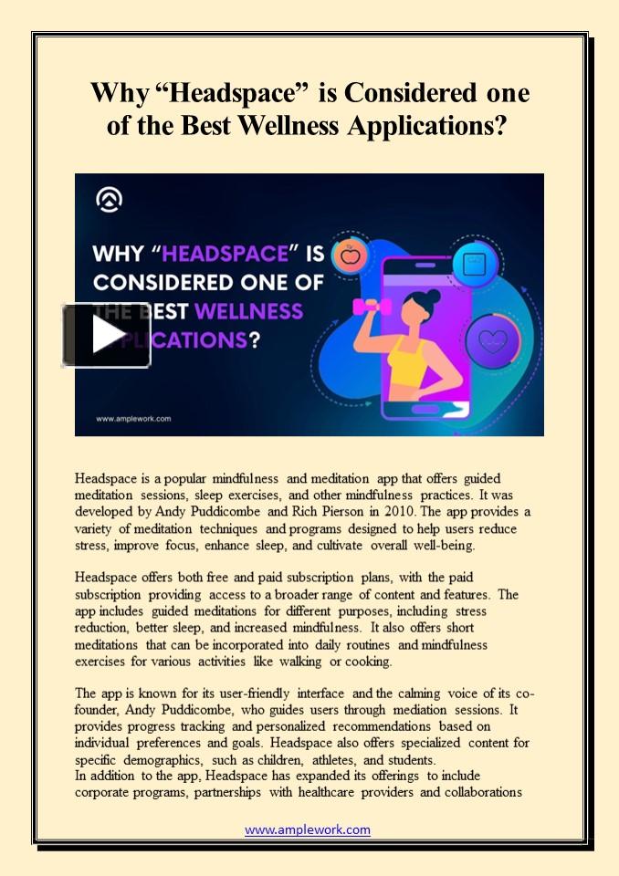 PPT Why “Headspace” is Considered one of the Best Wellness