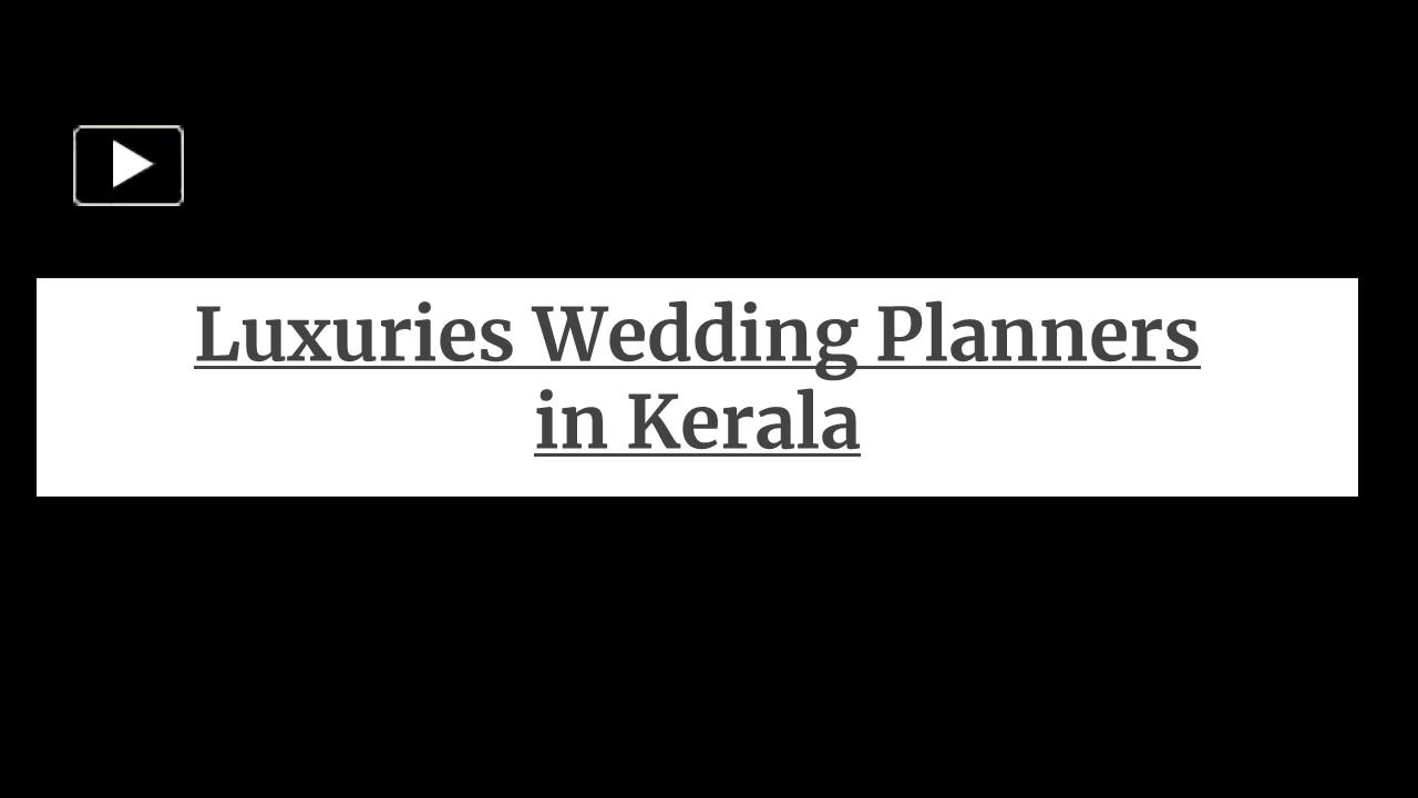 PPT Premium Wedding planners in kerala PowerPoint presentation free