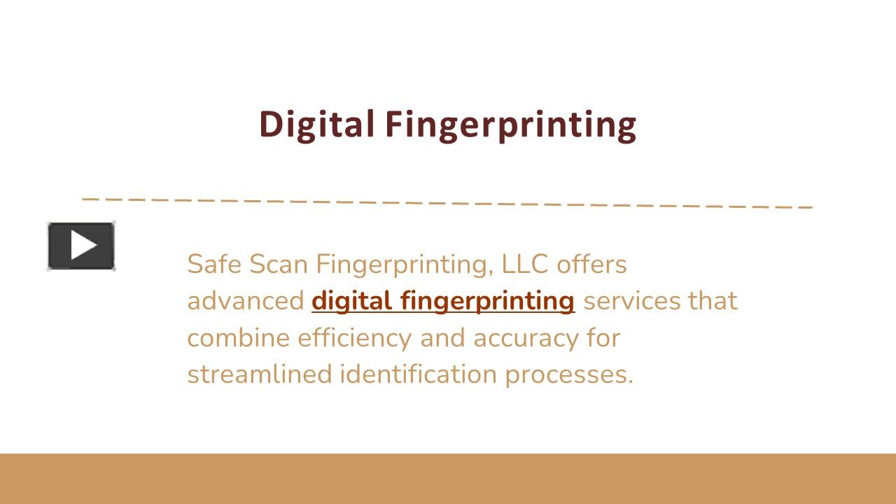 PPT Digital Fingerprinting PowerPoint presentation free to download