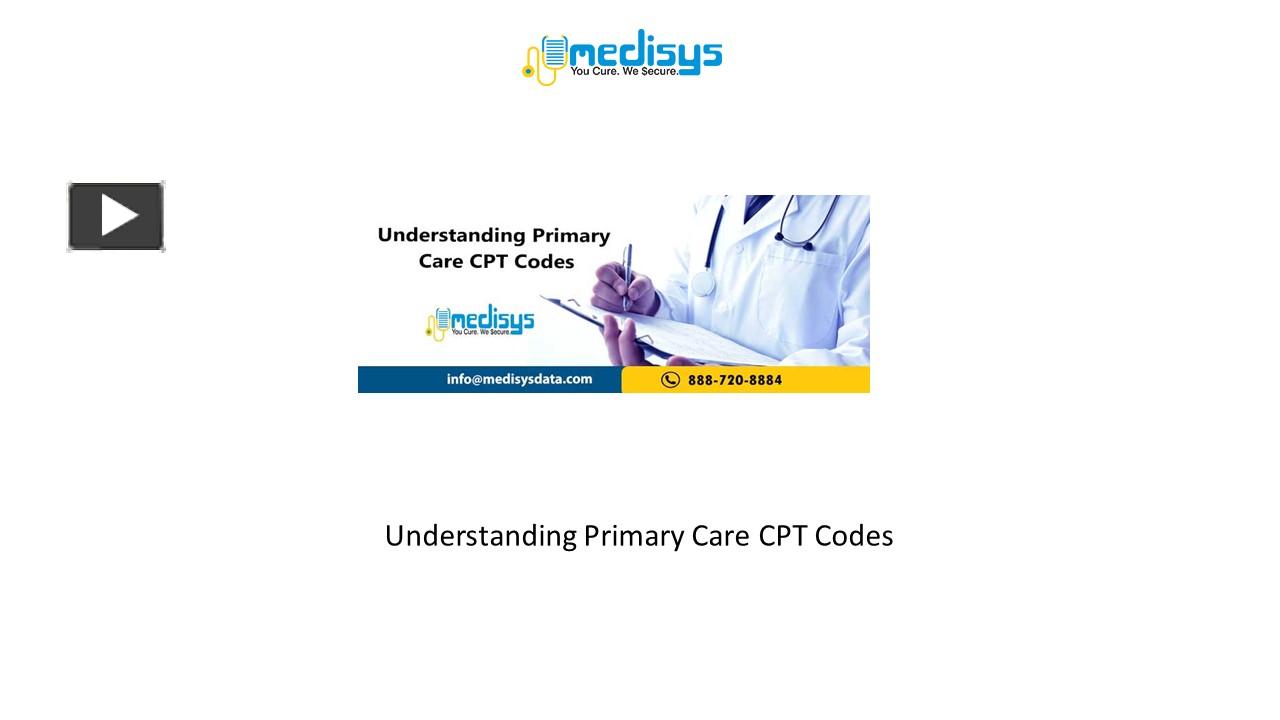 PPT Understanding Primary Care CPT Codes PowerPoint presentation
