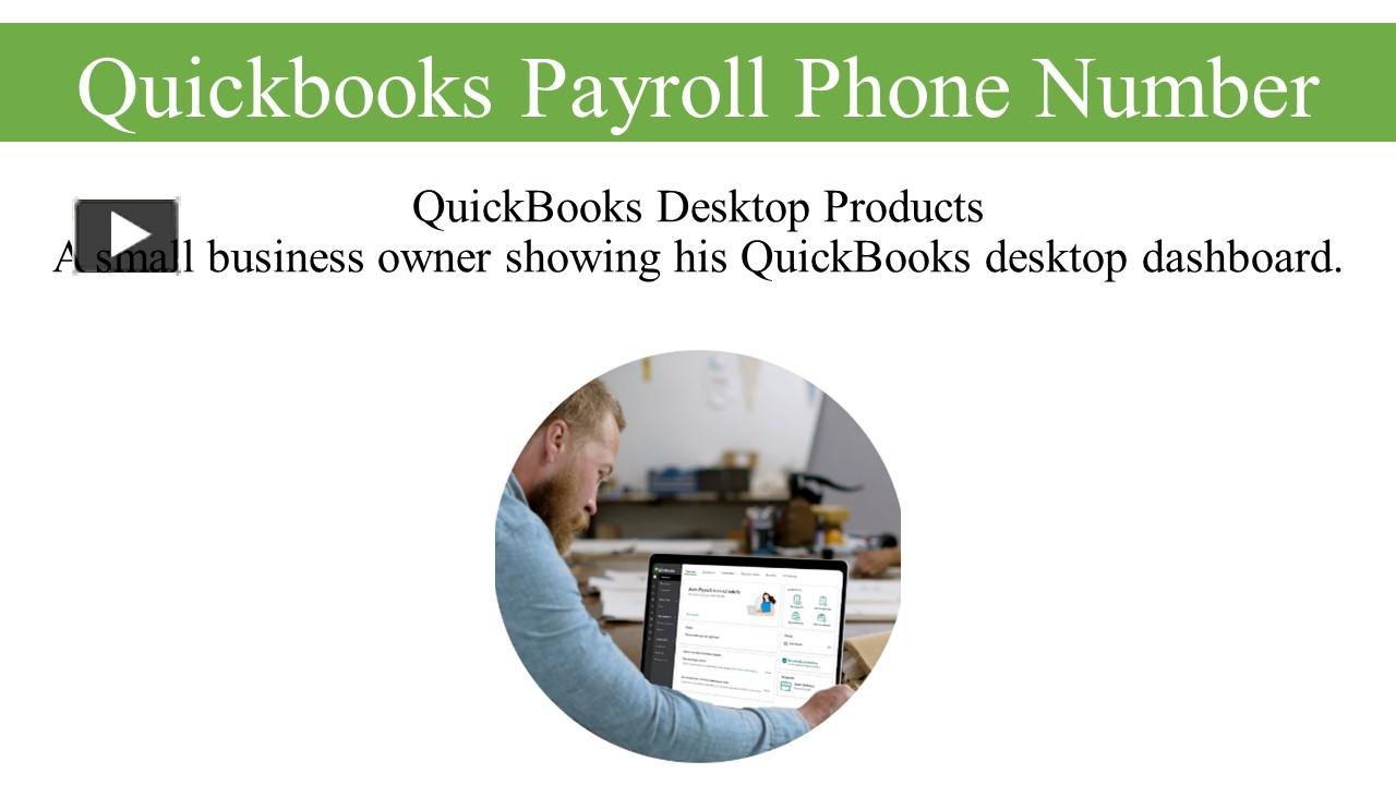 PPT Quickbooks Payroll Phone Number PowerPoint presentation free to
