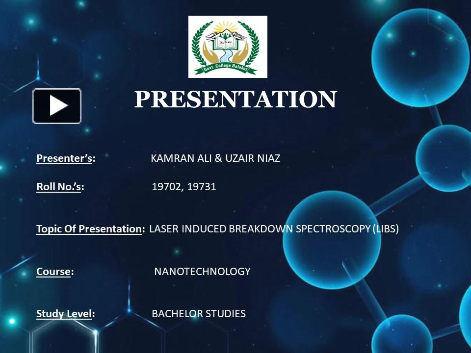 PPT LASER INDUCED BREAKDOWN SPECTROSCOPY (LIBS) PowerPoint