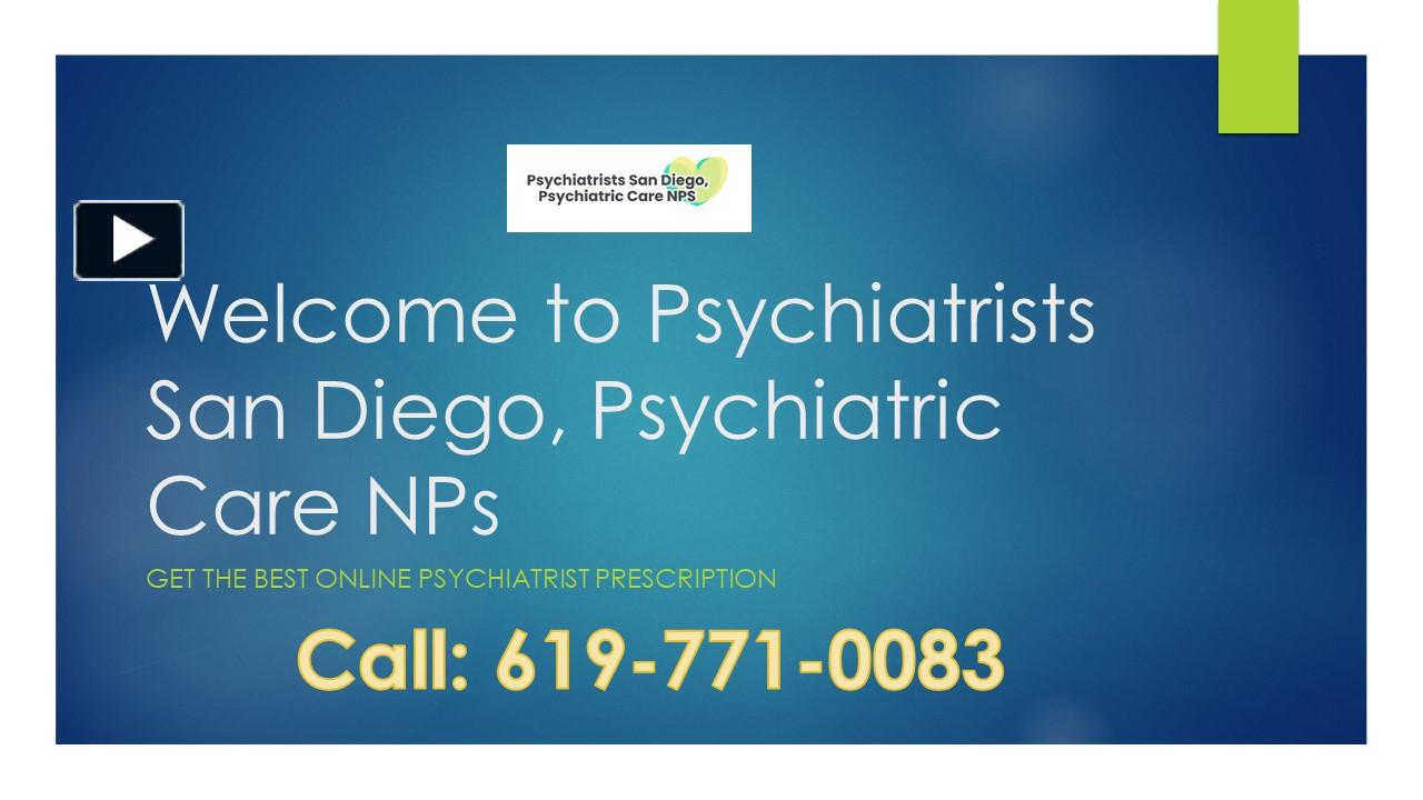 PPT The Best Online Psychiatrist Prescription for Mental Health