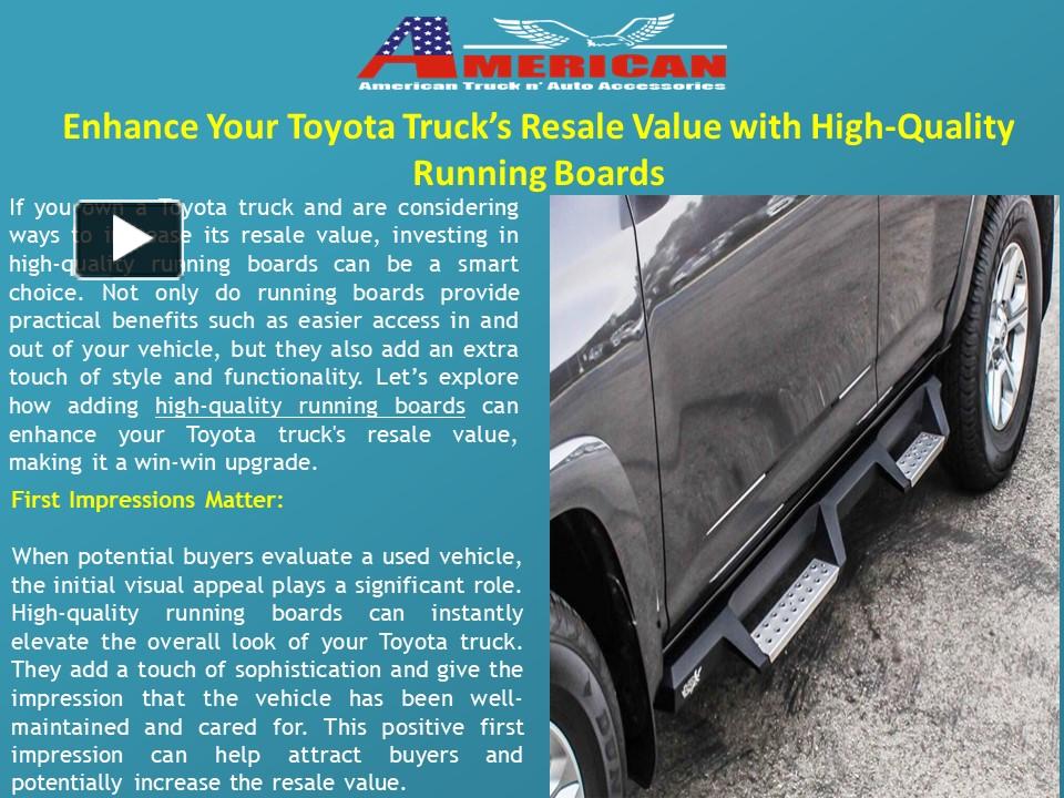 PPT Enhance Your Toyota Truck’s Resale Value with HighQuality