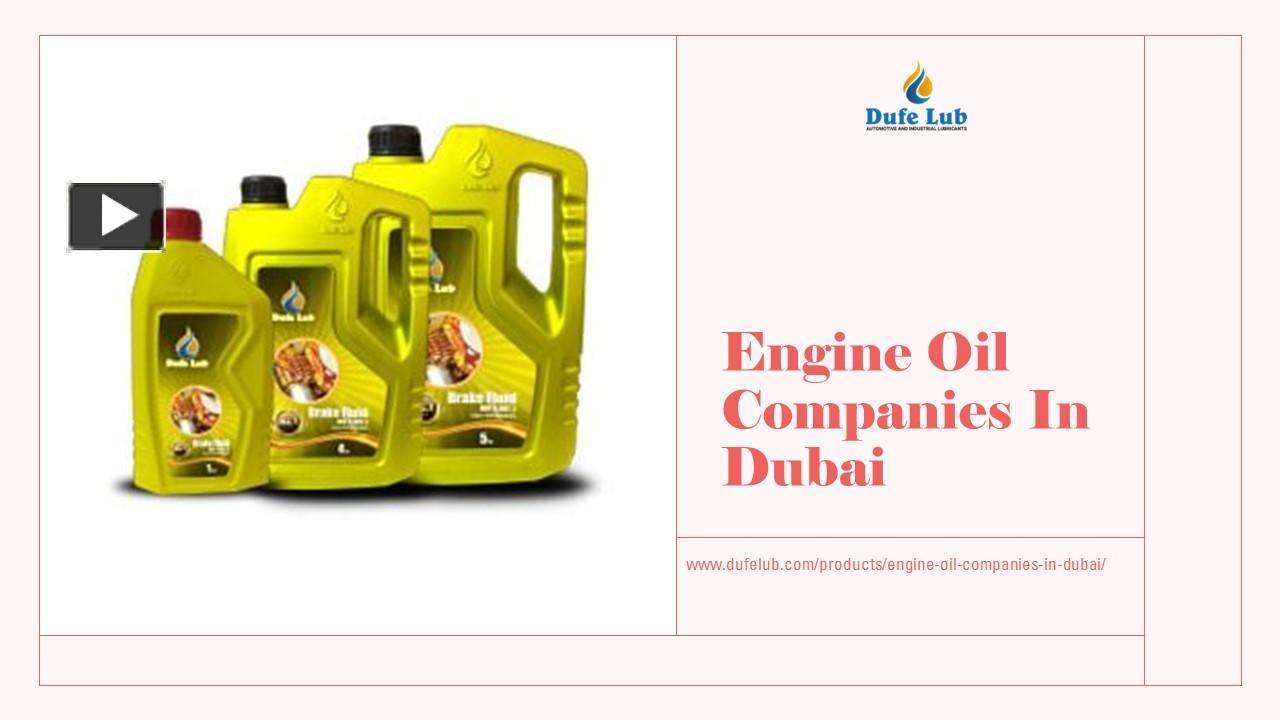 PPT industrial lubricants uae PowerPoint presentation free to