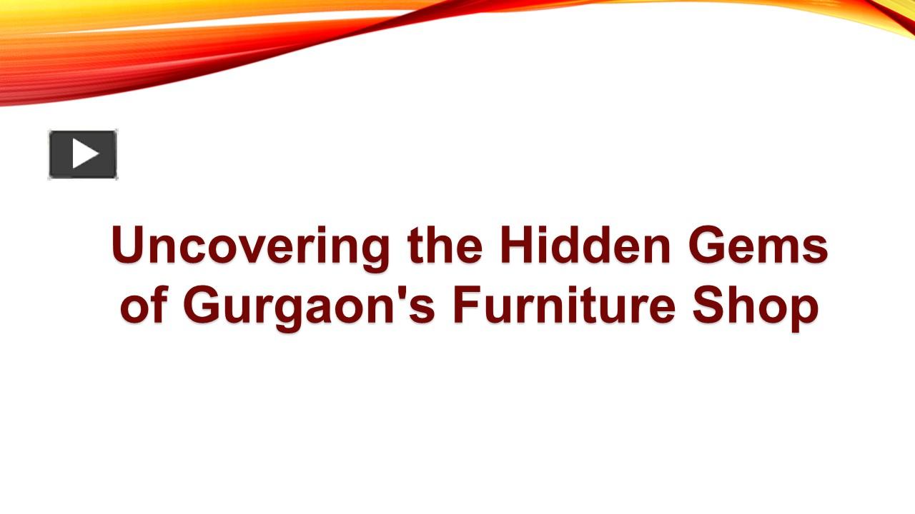 PPT Discover the Best furniture shop in Gurgaon Urbanwood
