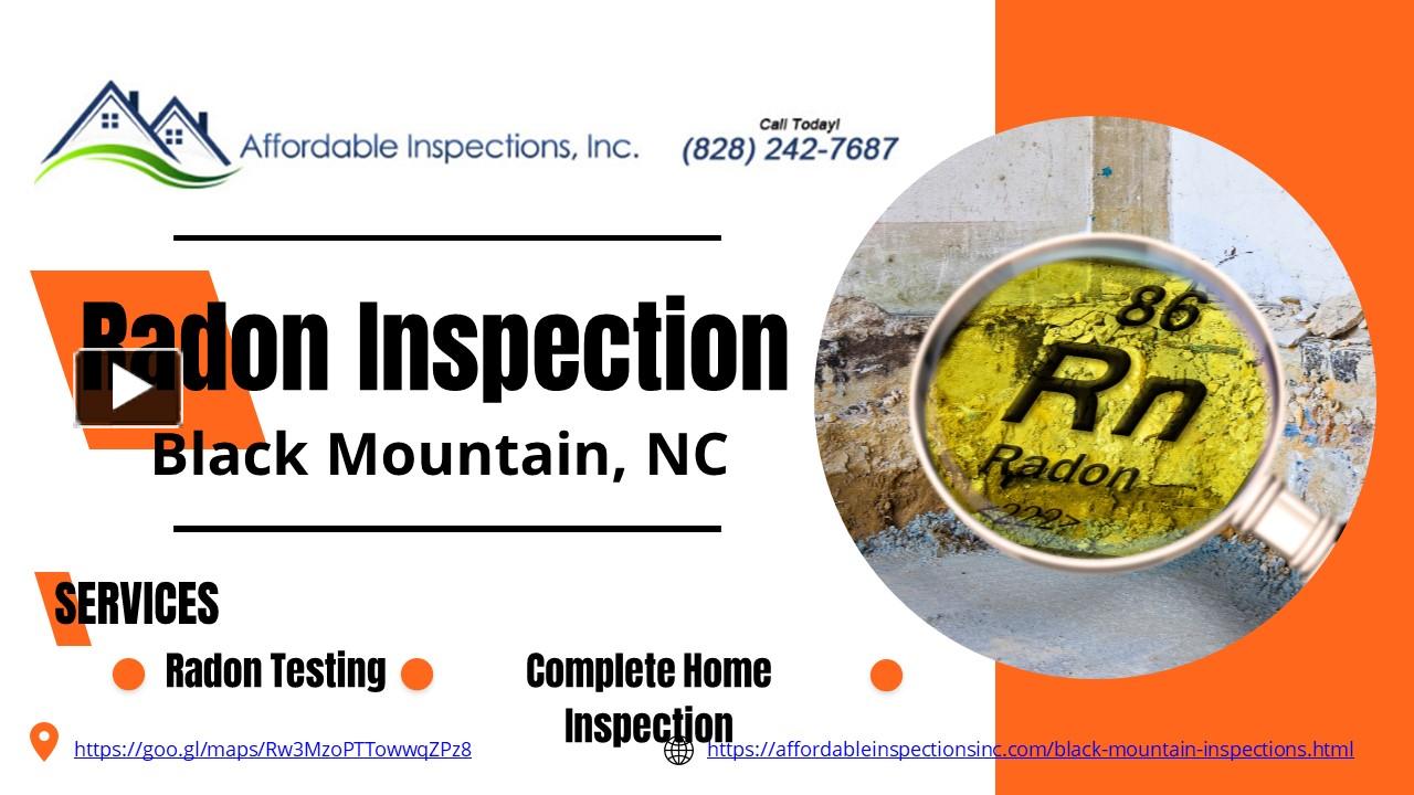 PPT Radon Inspection Services Black Mountain, NC PowerPoint