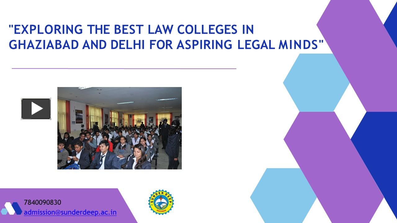 PPT "Exploring the Best Law Colleges in Ghaziabad and Delhi for