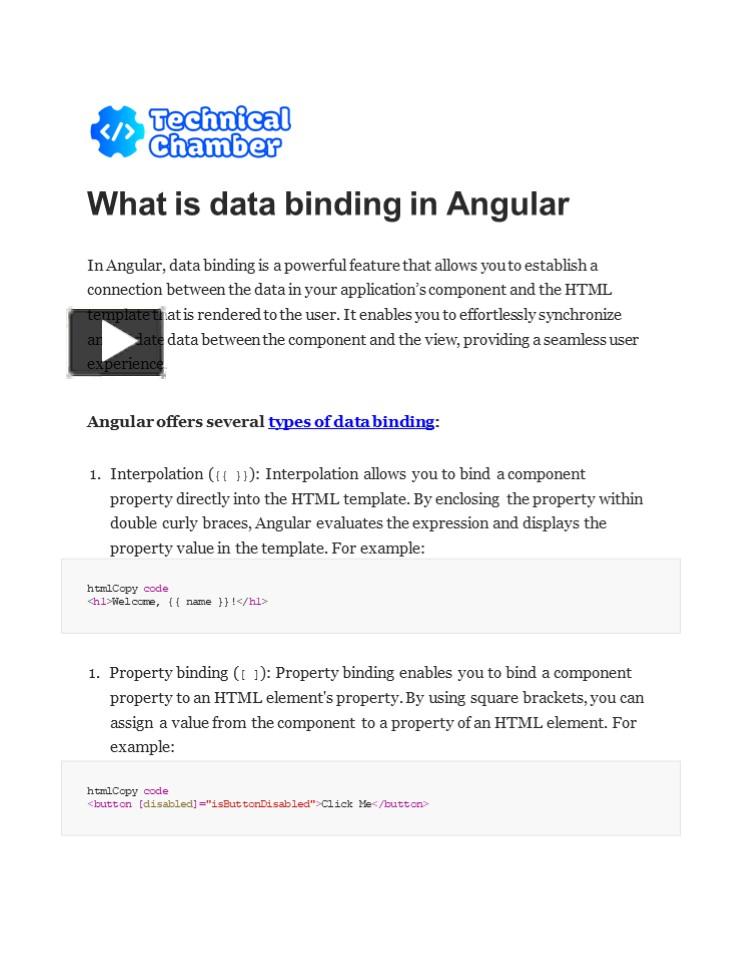 PPT What is data binding in Angular PowerPoint presentation free to