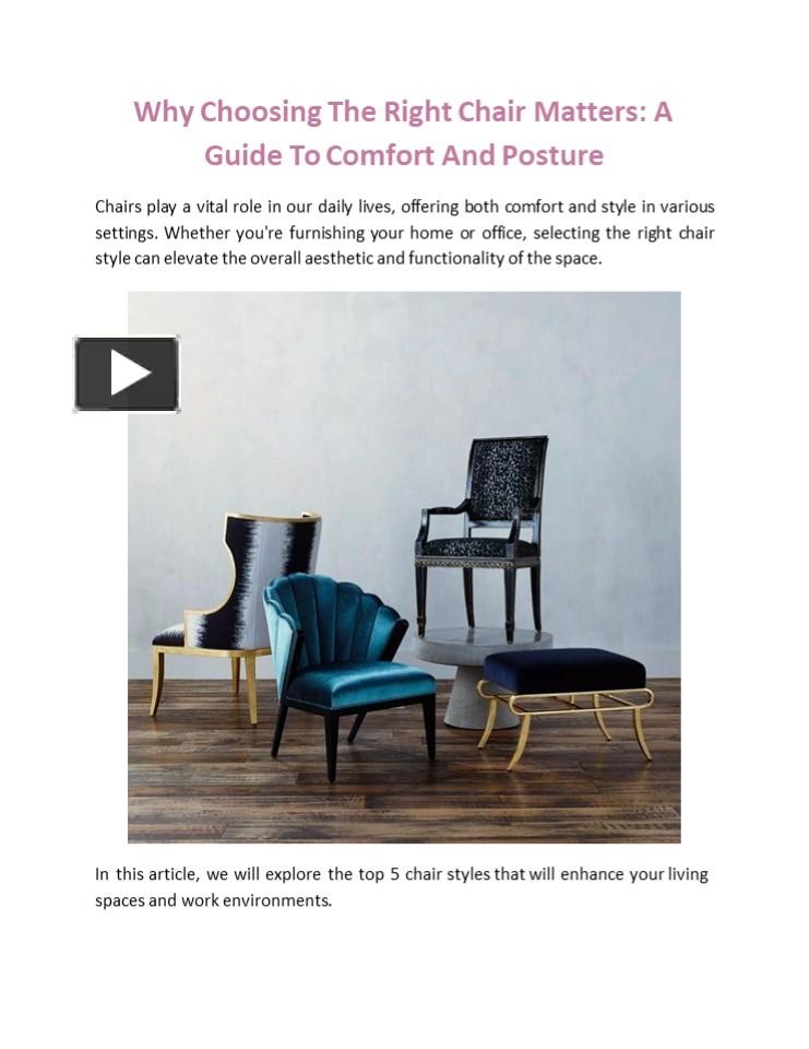PPT Why Choosing The Right Chair Matters A Guide To Comfort And