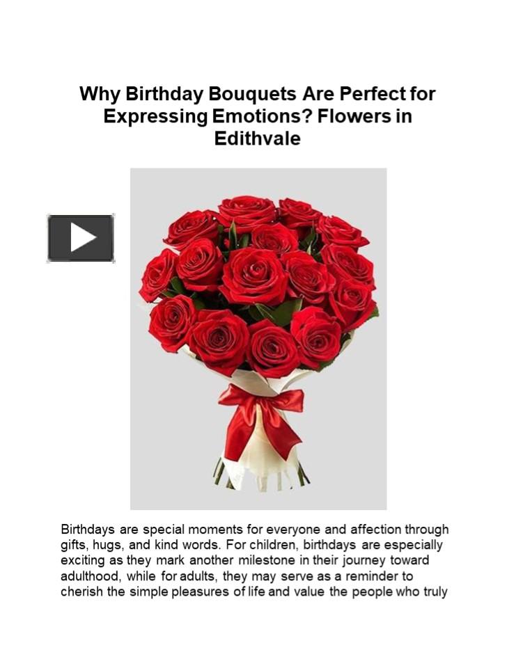 PPT Why Birthday Bouquets Are Perfect for Expressing Emotions? Flowers in Edithvale (1
