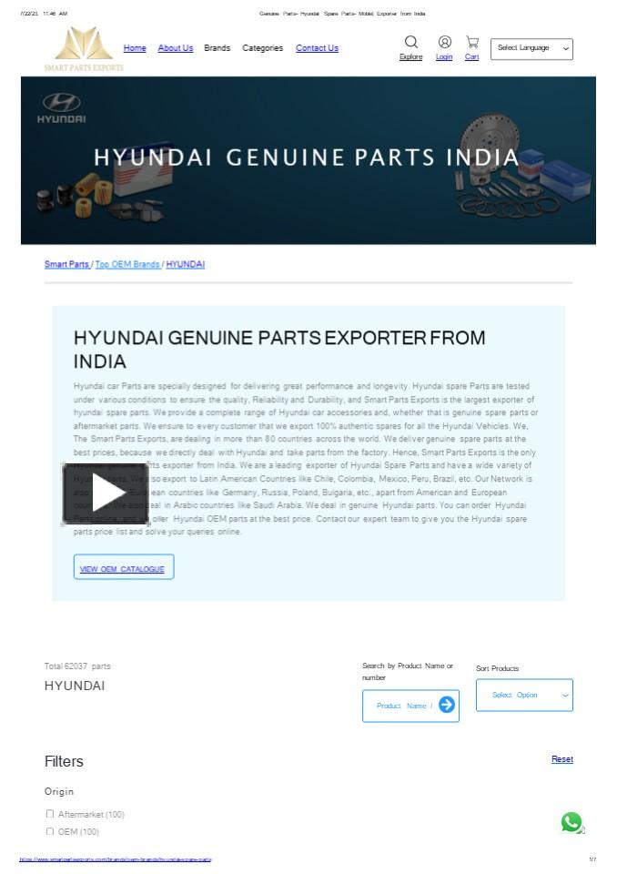 PPT Hyundai Genuine spare parts Exporter from India PowerPoint