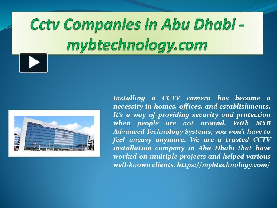 PPT – Cctv Companies in Abu Dhabi - mybtechnology.com PowerPoint