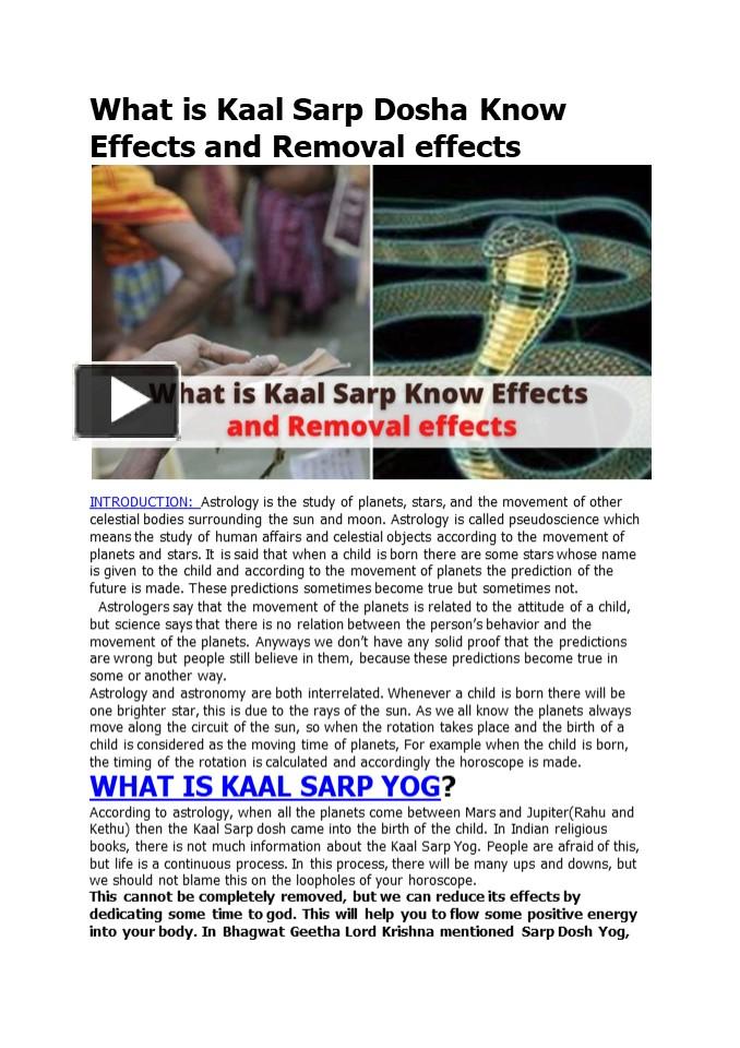 PPT What is Kaal Sarp Dosha Know Effects and Removal effects Indian