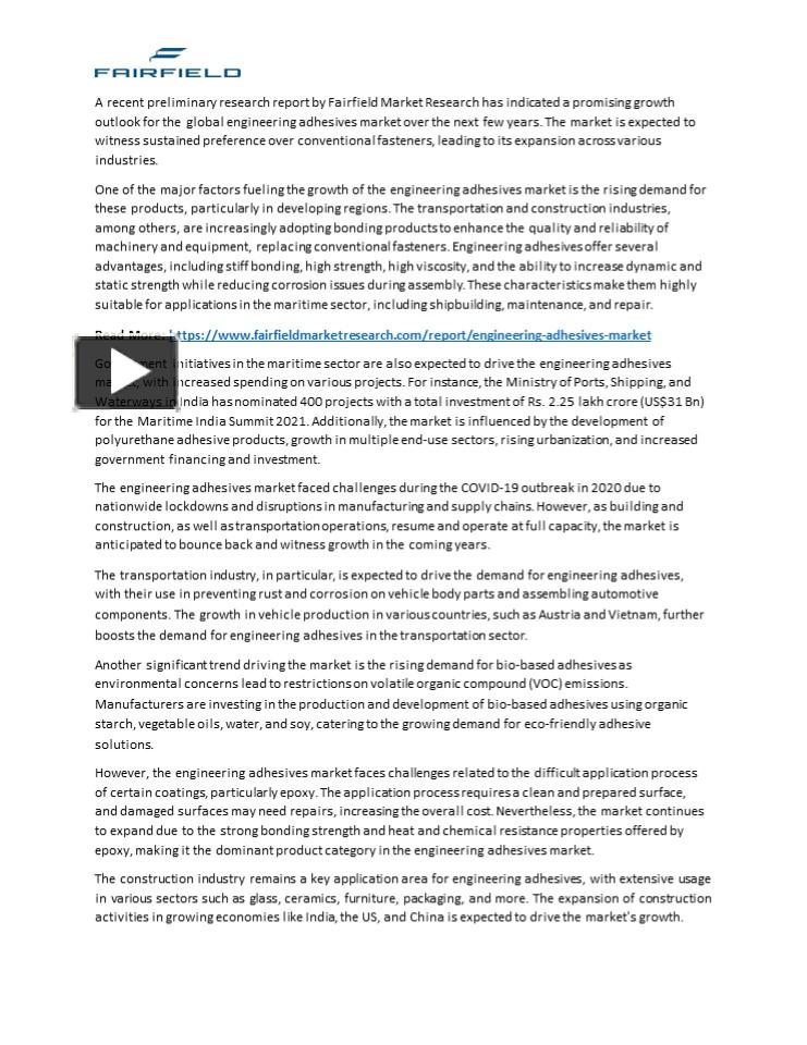 PPT Engineering Adhesives Market Regulatory Landscape and Impact on