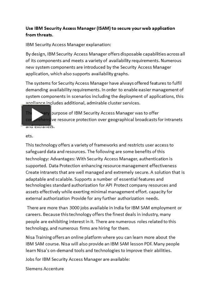 PPT IBM Security Access Manager PowerPoint presentation free to