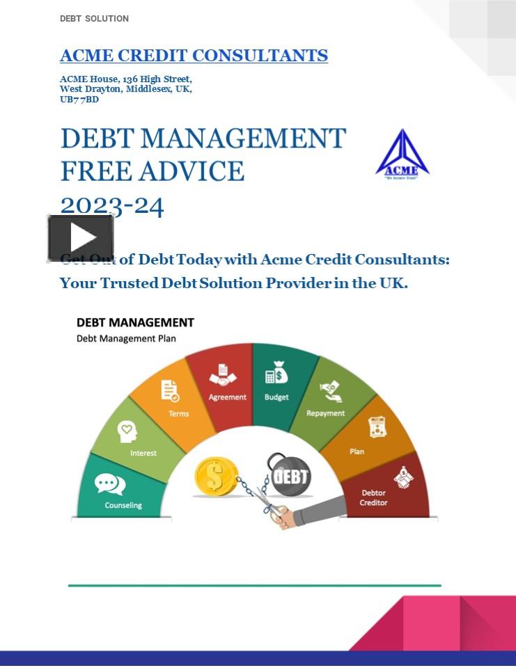 PPT Acme Credit Consultants Debt Management UK PowerPoint