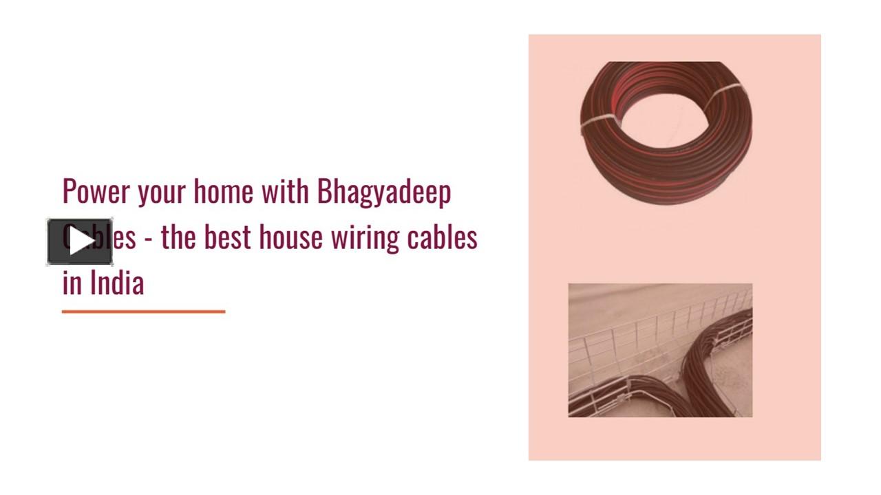 best house wiring cables in India presentation | free to download
