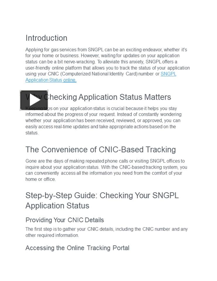 PPT SNGPL Application Status (1) PowerPoint presentation free to