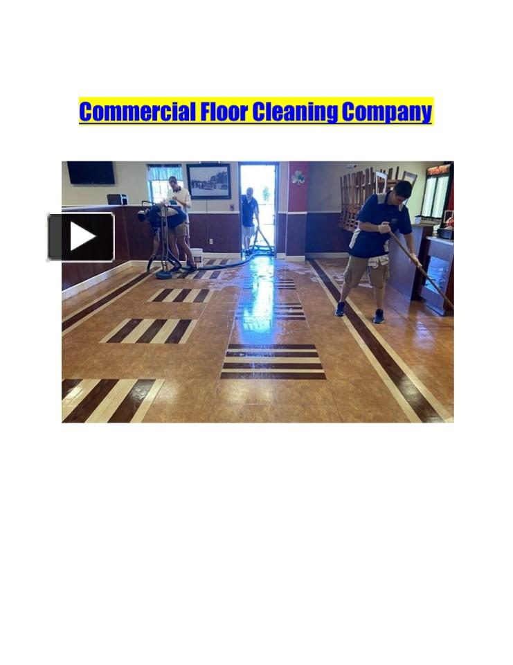 PPT Commercial Floor Cleaning Company PowerPoint presentation free