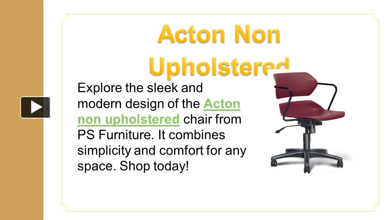 PPT Acton Non Upholstered PowerPoint presentation free to download id 976deaYWNkZ