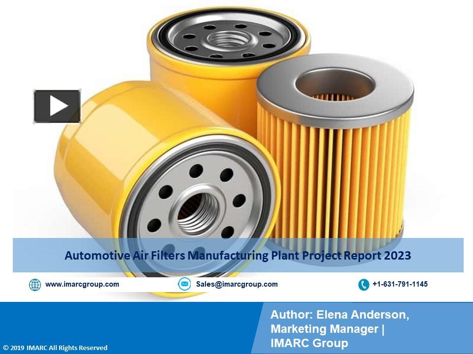 PPT Automotive Air Filters Production Plant Cost PPT Project Report 2023 Machinery, Raw