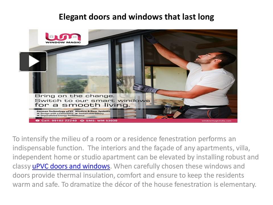 PPT Elegant doors and windows that last long PowerPoint presentation