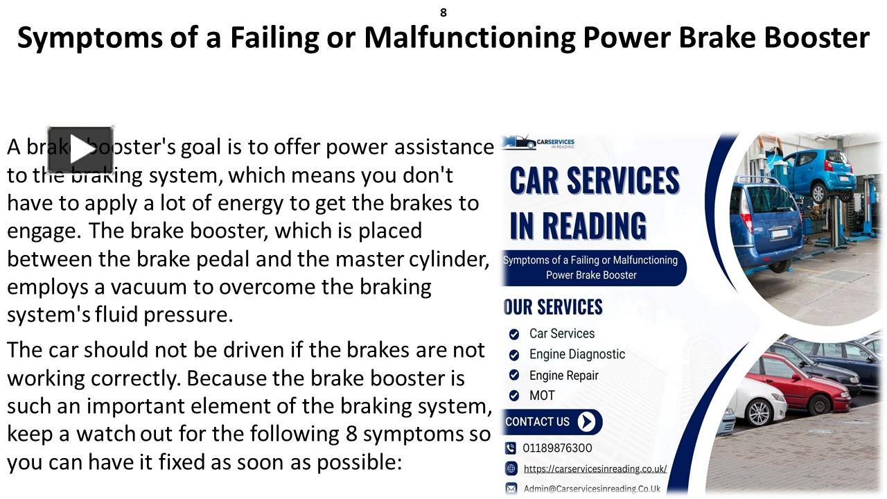 PPT 8 Symptoms of a Failing or Malfunctioning Power Brake Booster