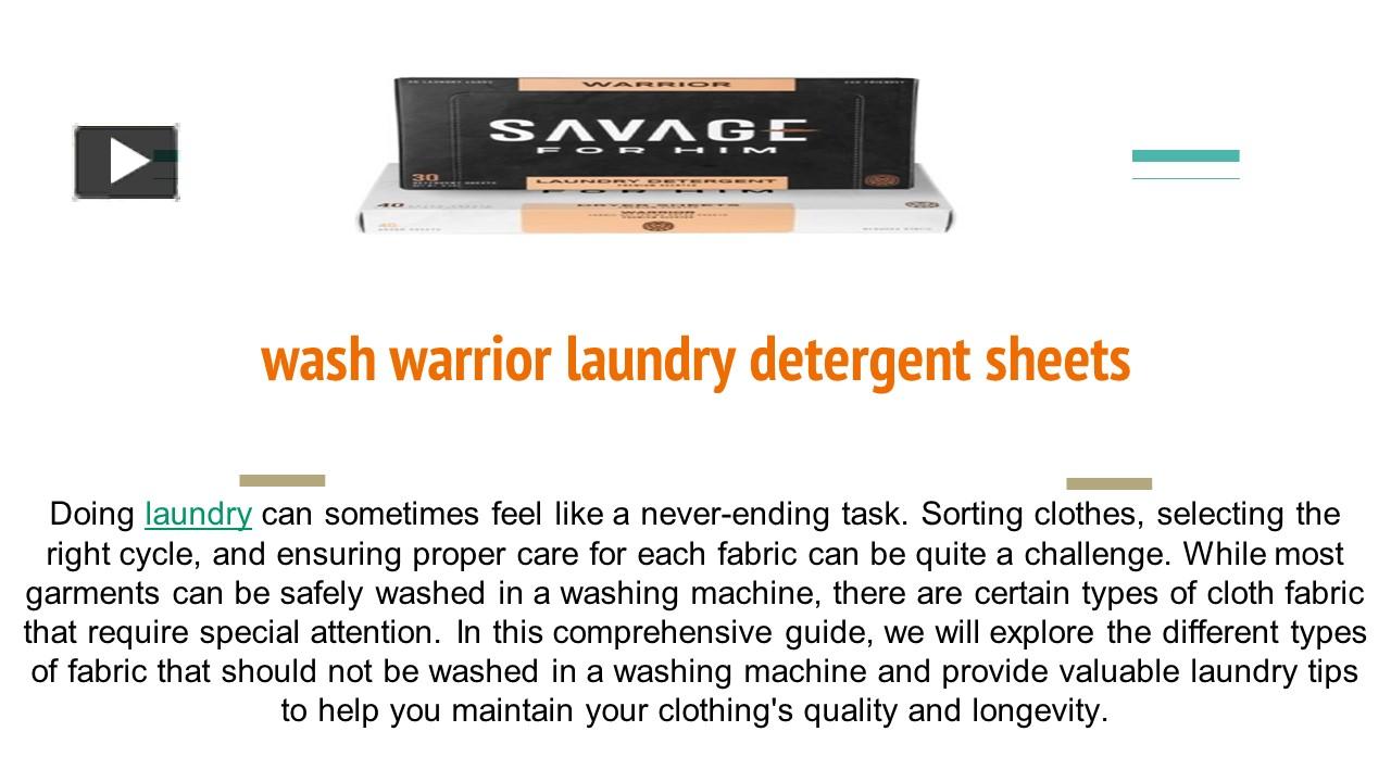 PPT clothes washer detergent sheets PowerPoint presentation free to