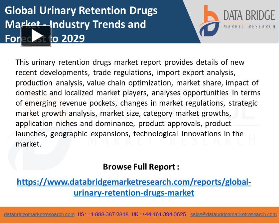 PPT Global Urinary Retention Drugs Market PowerPoint presentation