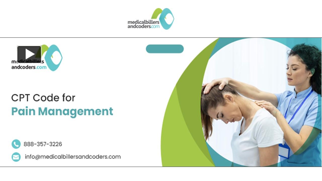 PPT CPT Code for Pain Management PowerPoint presentation free to