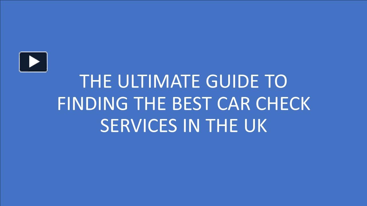PPT Get a Free Car Check Online Vehicle History Check with Car