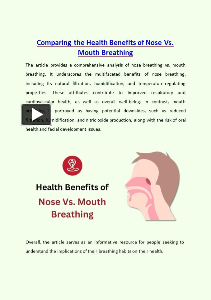PPT Comparing the Health Benefits of Nose Vs. Mouth Breathing