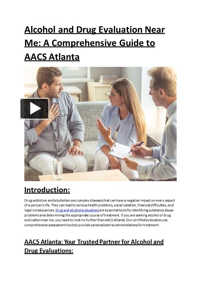 PPT 89 Alcohol and Drug Evaluation in Surrounding areas of