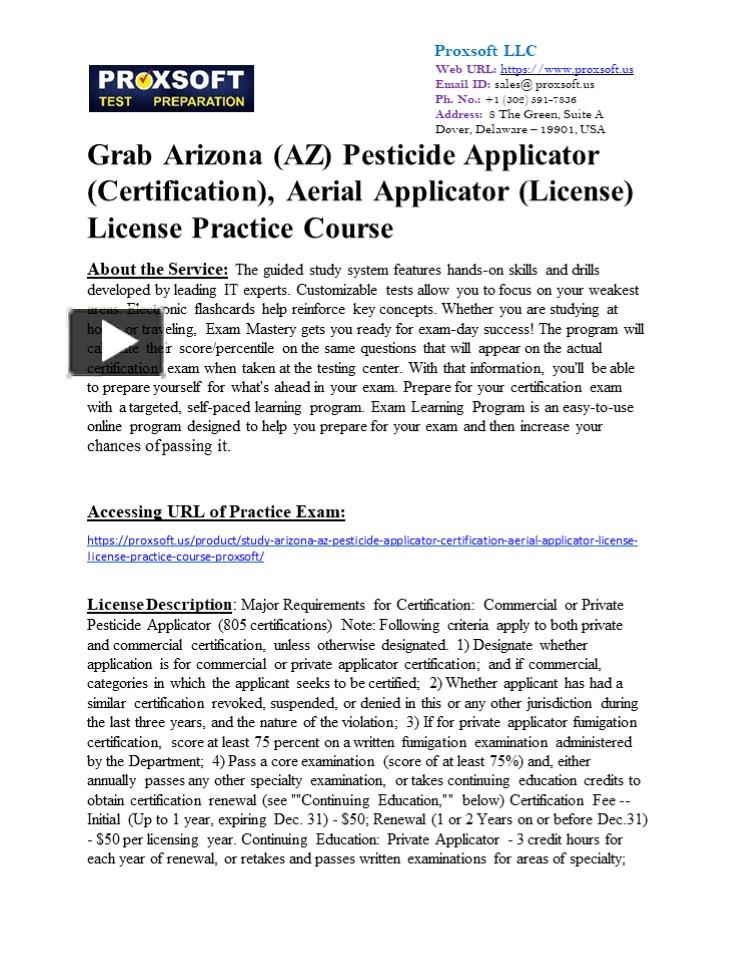 PPT Grab Arizona (AZ) Pesticide Applicator (Certification), Aerial