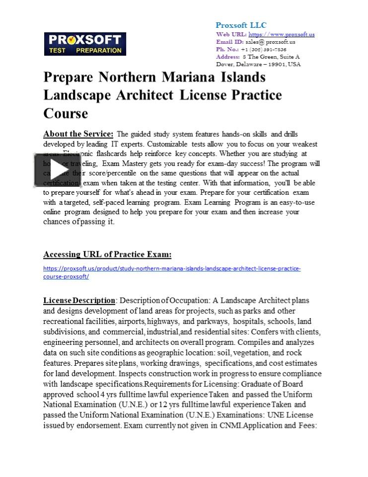 PPT Prepare Northern Mariana Islands Landscape Architect License