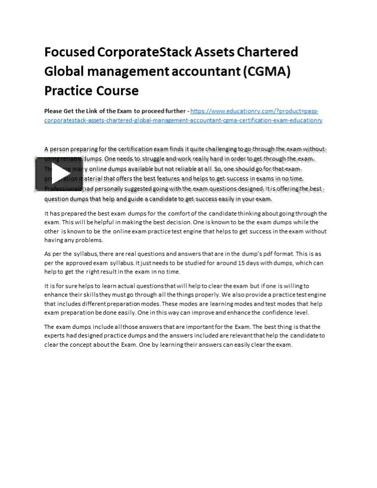 PPT Focused CorporateStack Assets Chartered Global management