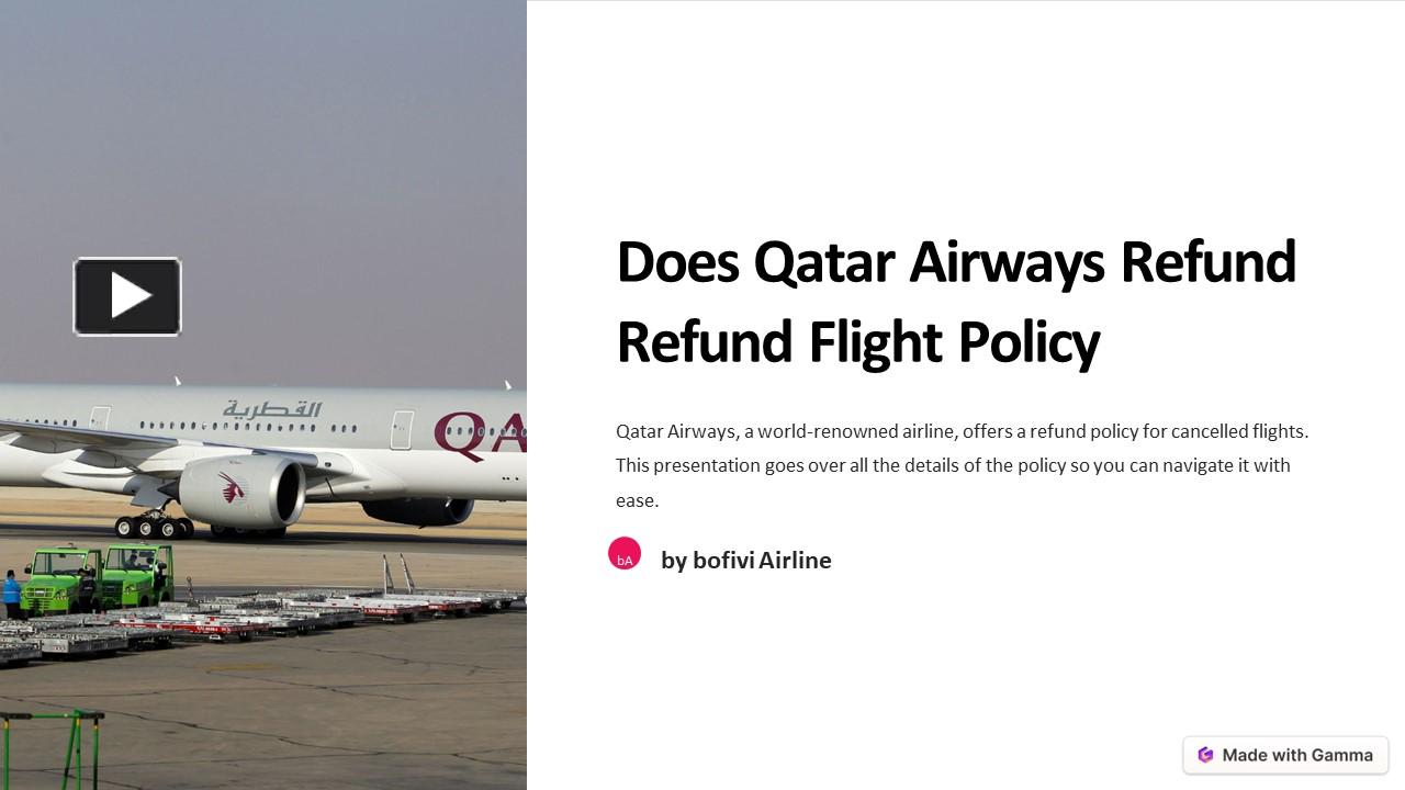 PPT Does Qatar Airways Refund Flight Policy PowerPoint presentation