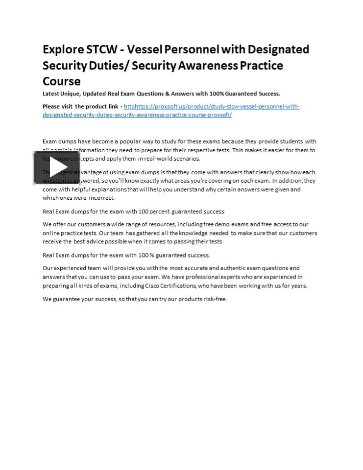 PPT Explore STCW Vessel Personnel with Designated Security Duties