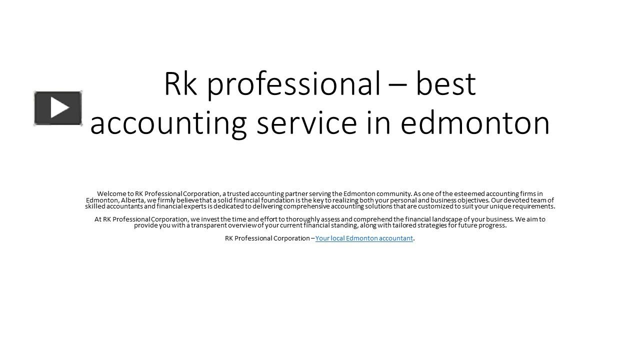PPT rk professional accounting firm in edmonton PowerPoint