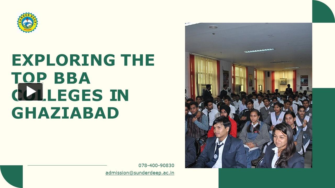 PPT Exploring the Top BBA Colleges in Ghaziabad PowerPoint