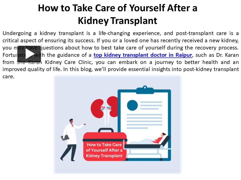 PPT Guidelines for Taking Care of Yourself Following a Kidney