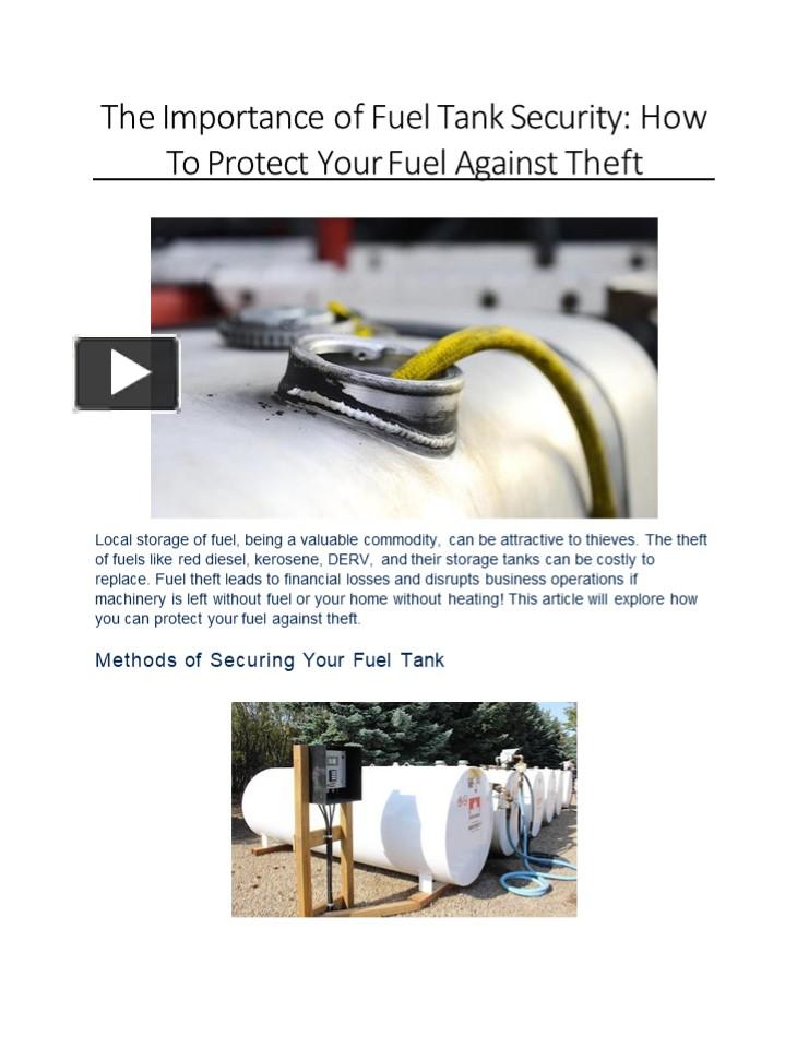 PPT The Importance of Fuel Tank Security How To Protect Your Fuel