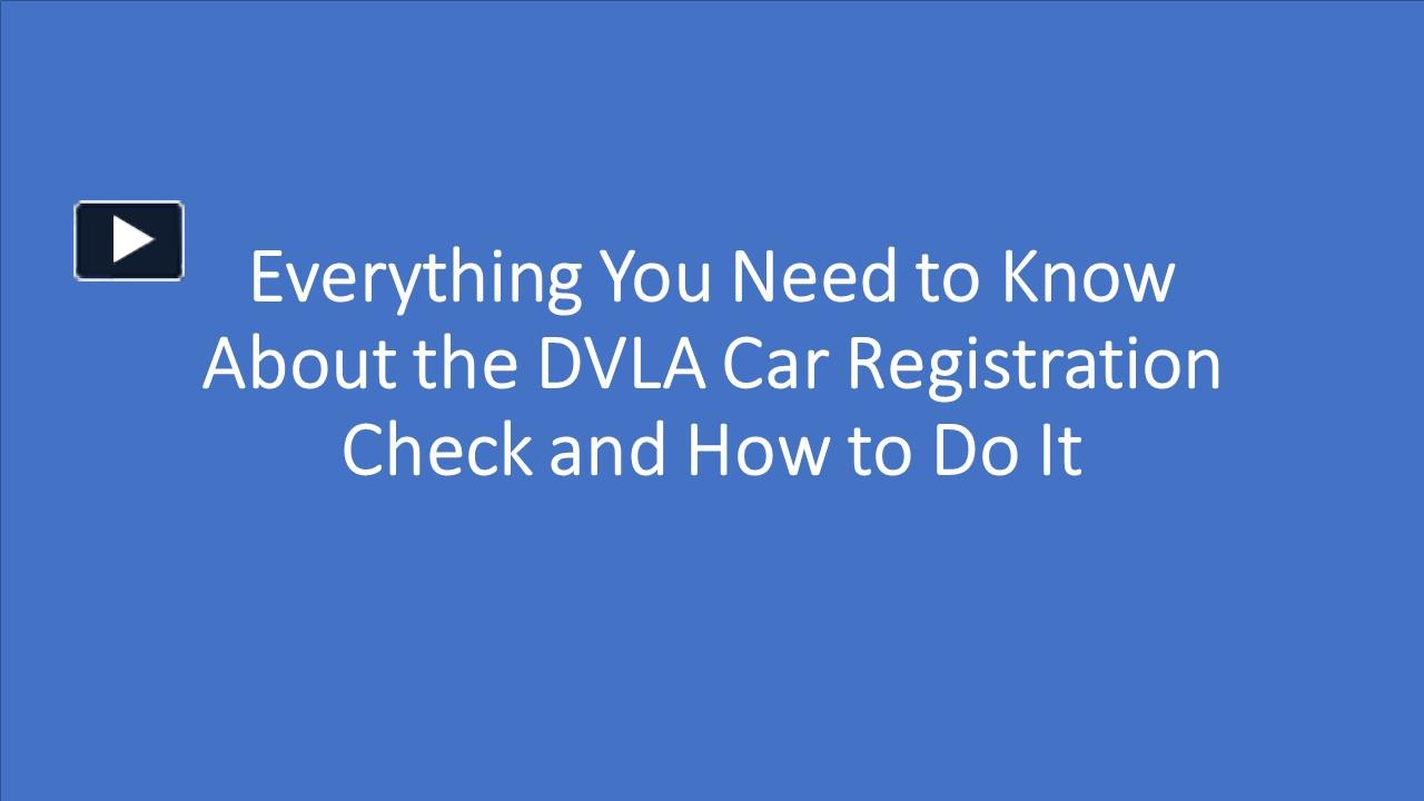 PPT Comprehensive DVLA Car Registration Check Car Analytics